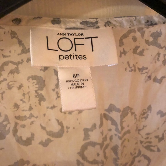 Ann Taylor Loft  Gray Blouse - Picture 3 of 3